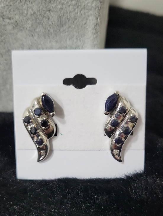 Jewelry - 925 Silver And Sapphire Earrings